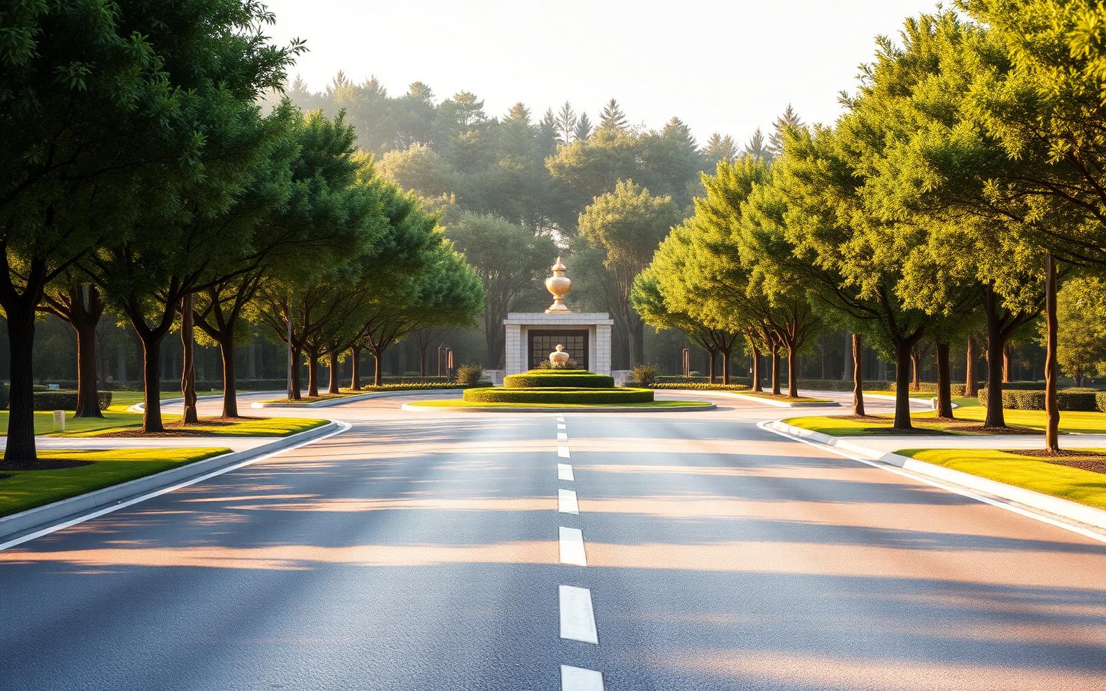 Tree-lined boulevard at Godrej Forest Estate, Nagpur